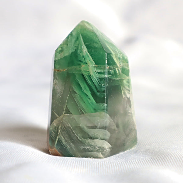 Feather silk Fluorite Tower