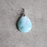 Larimar Pendant Necklace Sterling Silver