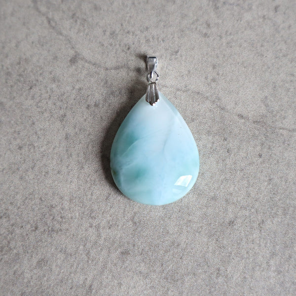 Larimar Pendant Necklace Sterling Silver