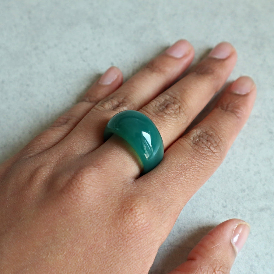 Green Agate Ring