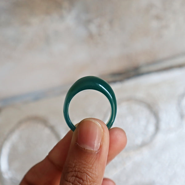 Green Agate Ring