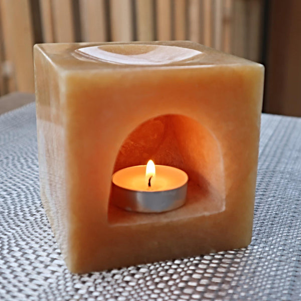 Orange Calcite Essential Oil Diffuser Burner for Aromatherapy