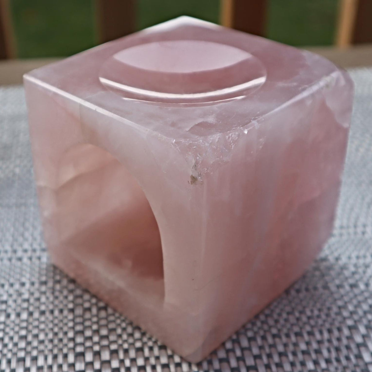 Rose Quartz Crystal Essential Oil Burner Diffuser for Aromatherapy