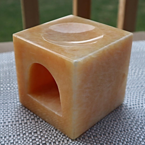 Orange Calcite Essential Oil Diffuser Burner for Aromatherapy