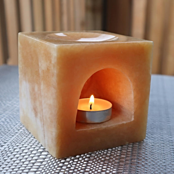 Orange Calcite Essential Oil Diffuser Burner for Aromatherapy