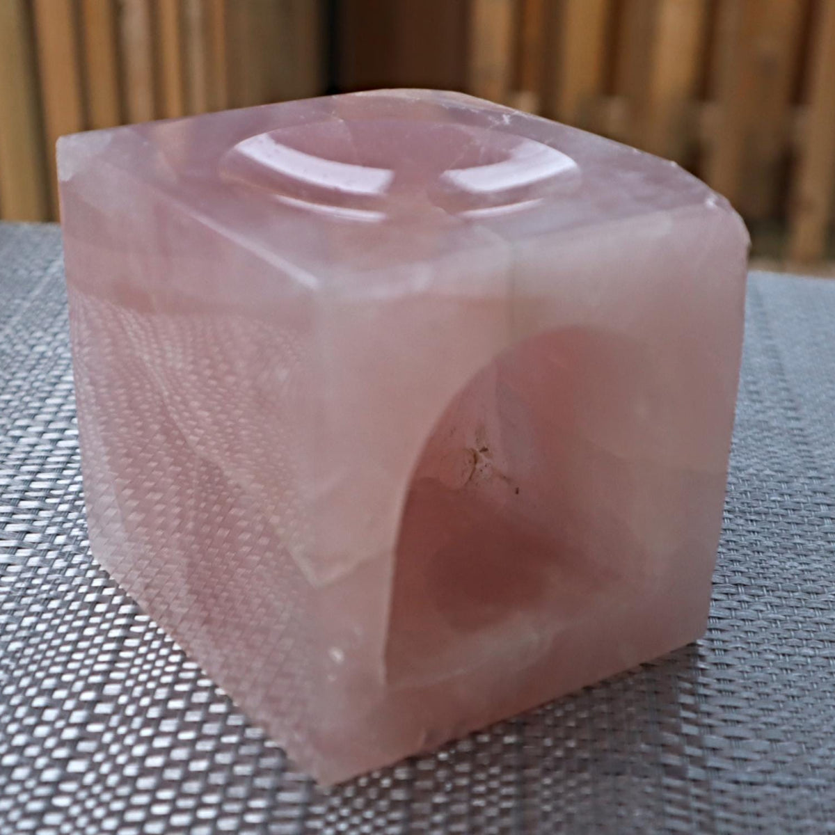 Rose Quartz Crystal Essential Oil Burner Diffuser for Aromatherapy