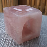 Rose Quartz Crystal Essential Oil Burner Diffuser for Aromatherapy