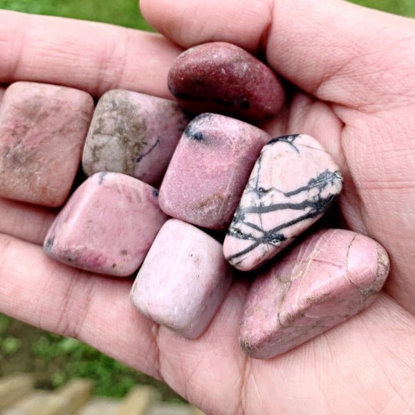 Rhodonite Tumble Stone for Emotional Healing and Balance | Natural Crystal from Peru