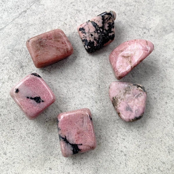 Rhodonite Tumble Stone for Emotional Healing and Balance | Natural Crystal from Peru