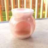 Rose Quartz Essential Oil Diffuser: Hand-Carved Crystal Aromatherapy Lamp