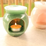 Jade essential oil burner lamp with soft glowing light