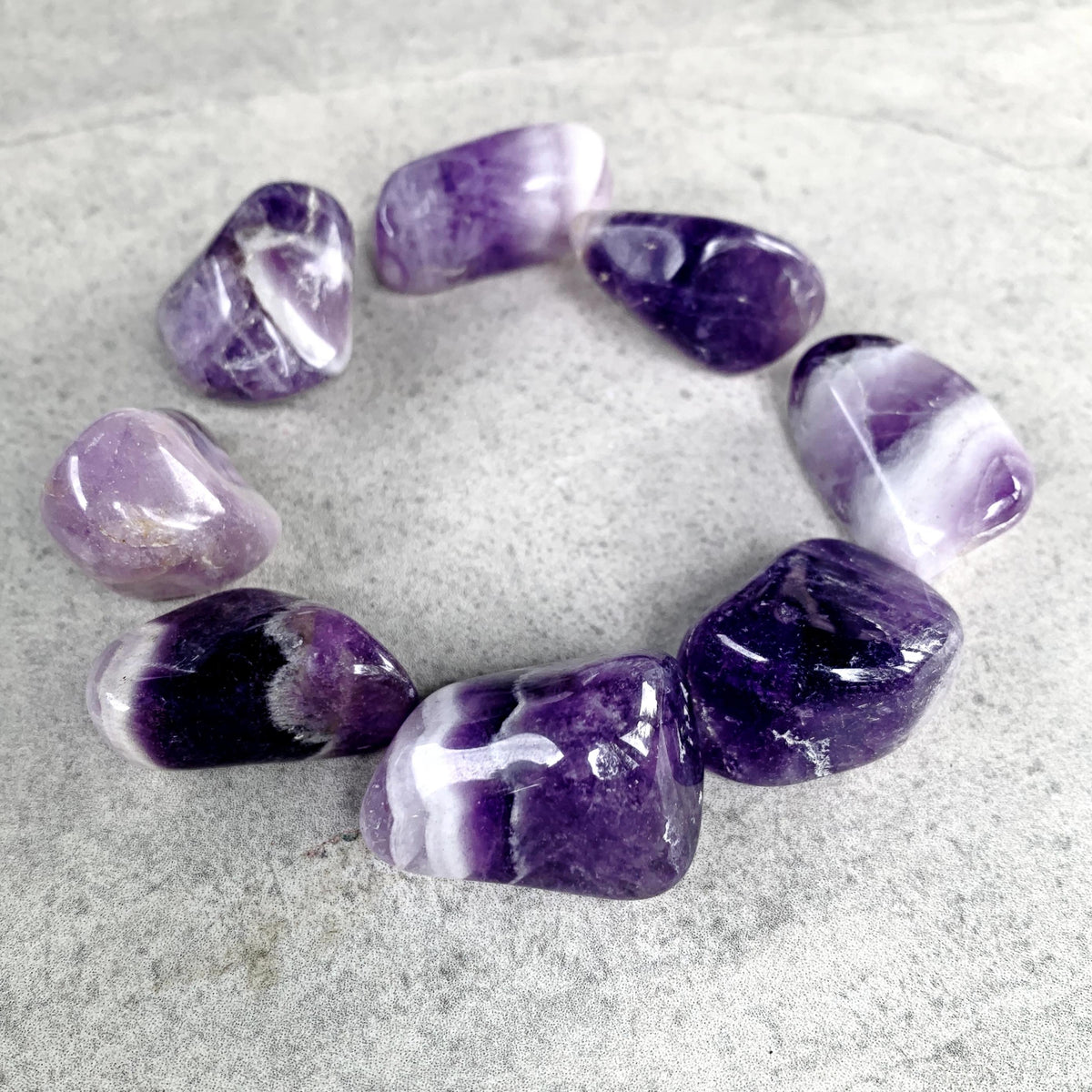 Chevron Amethyst Tumble | Healing Crystal for Calm & Intuition | Natural from Brazil