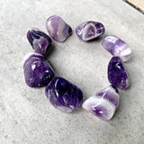 Chevron Amethyst Tumble | Healing Crystal for Calm & Intuition | Natural from Brazil
