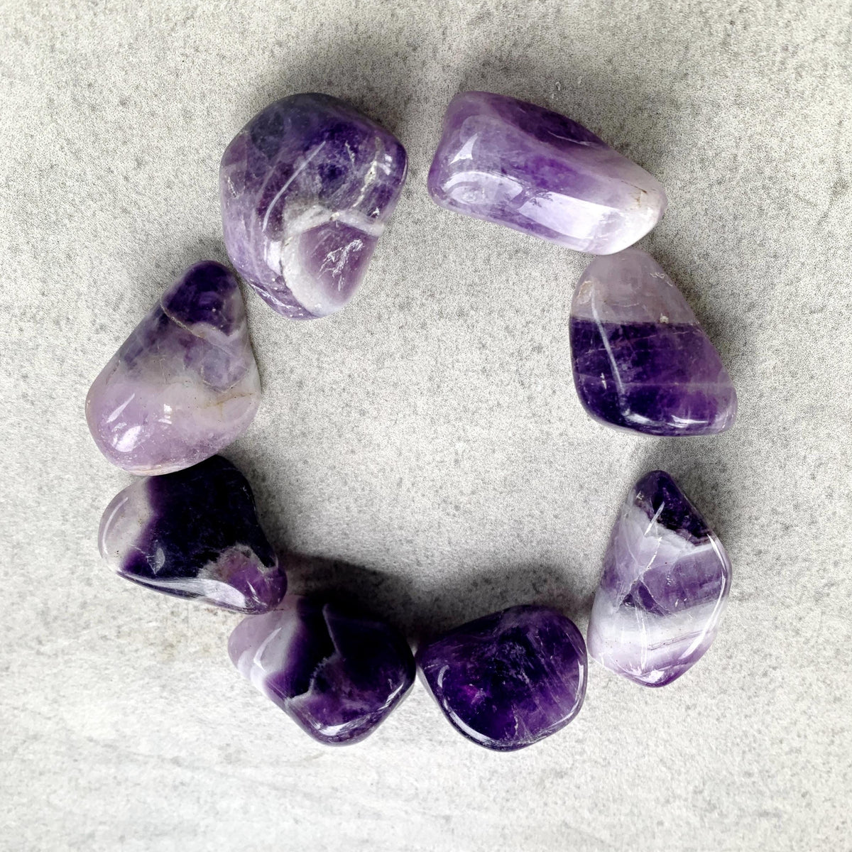 Chevron Amethyst Tumble | Healing Crystal for Calm & Intuition | Natural from Brazil