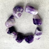 Chevron Amethyst Tumble | Healing Crystal for Calm & Intuition | Natural from Brazil