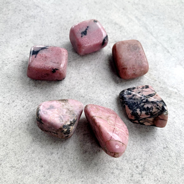Rhodonite Tumble Stone for Emotional Healing and Balance | Natural Crystal from Peru