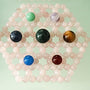 Rose quartz grid for emotional balance and self love