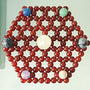 Carnelian crystal grid layout for vitality