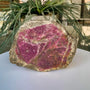 Raw ruby stones in large and medium sizes