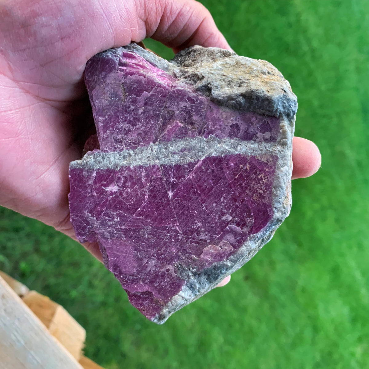 Natural ruby chunks for energy work