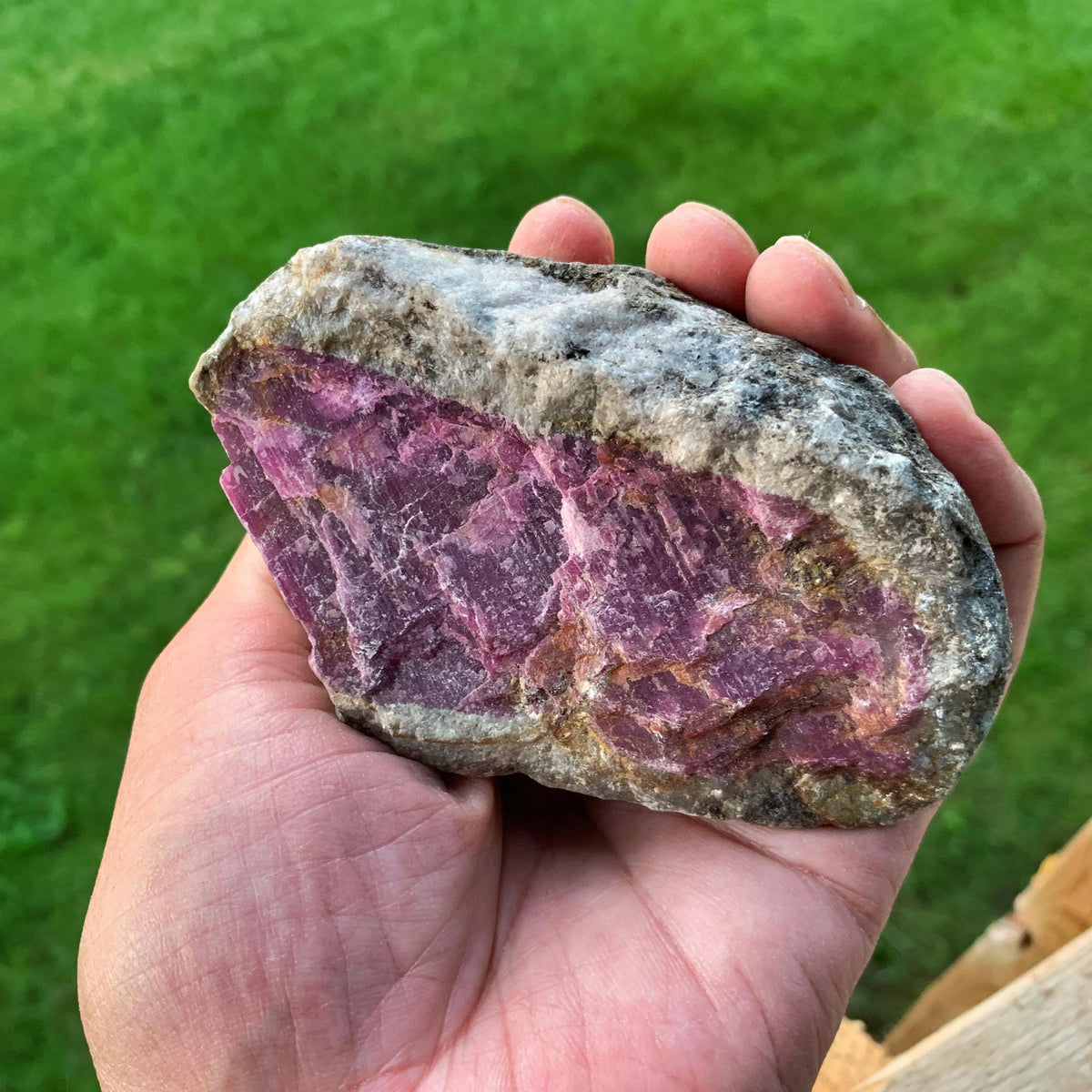 Natural ruby chunks for energy work