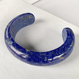 Lapis Bangle Bracelet with 3.5 inch opening for easy slide in