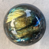 Large Labradorite sphere with with beautiful flashes