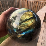 Large Flashy Labradorite Sphere for home decor