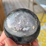 Dreamy inclusions inside garden quartz sphere