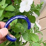 Lapis Bangle Bracelet with 3.5 inch opening for easy slide in