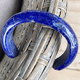 Lapis Bangle Bracelet with 3.5 inch opening for easy slide in