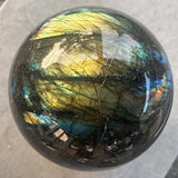 Large Flashy Labradorite Sphere | Protective Crystal for Intuition & Transformation