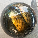 Large Flashy Labradorite Sphere | Protective Crystal for Intuition & Transformation