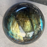 Large Flashy Labradorite Sphere for home decor for energy and grounding