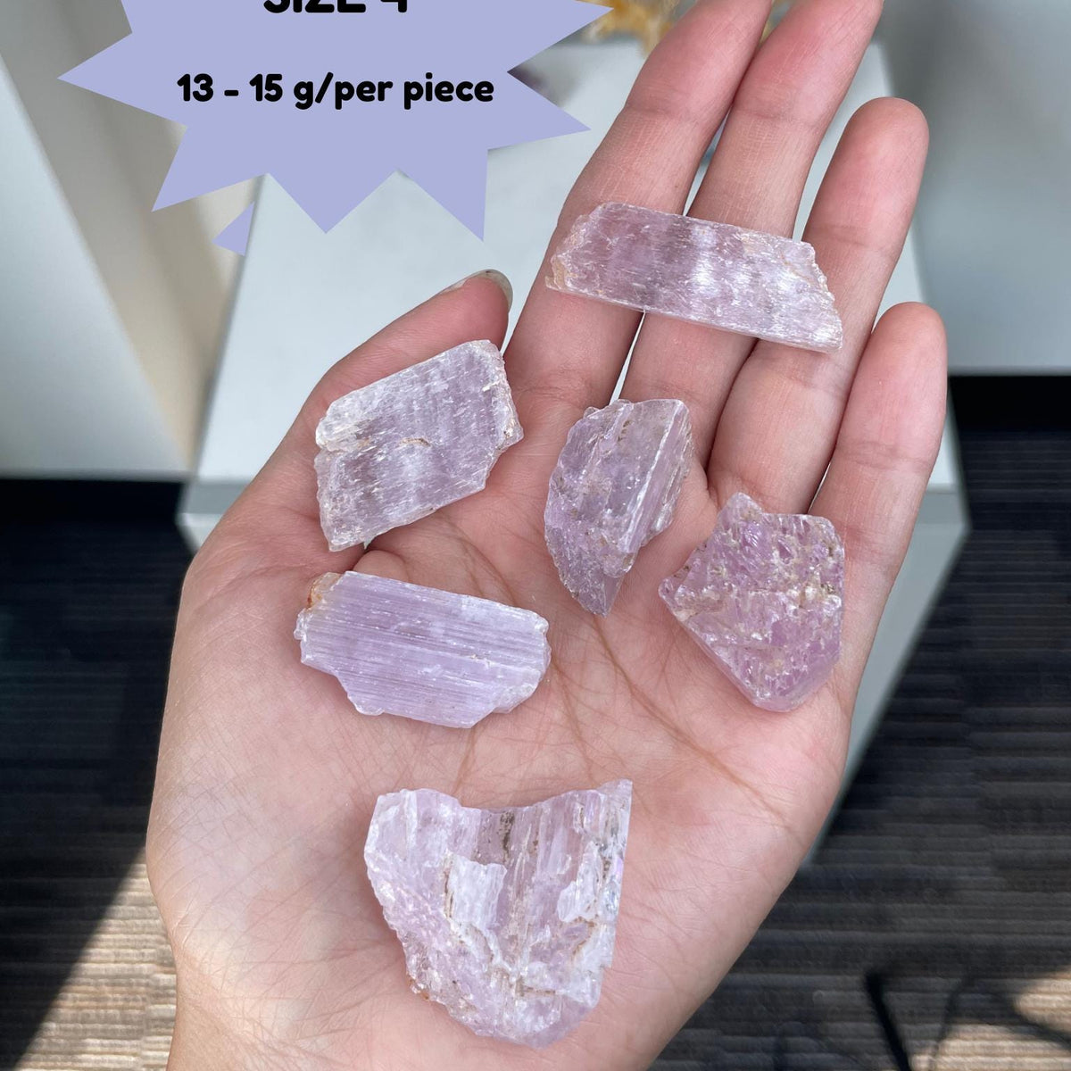 Large Raw Kunzite Crystal | High Vibe Heart Healing Stone | Emotional Support | Collector Specimen | Home Decor | Natural Pink Kunzite
