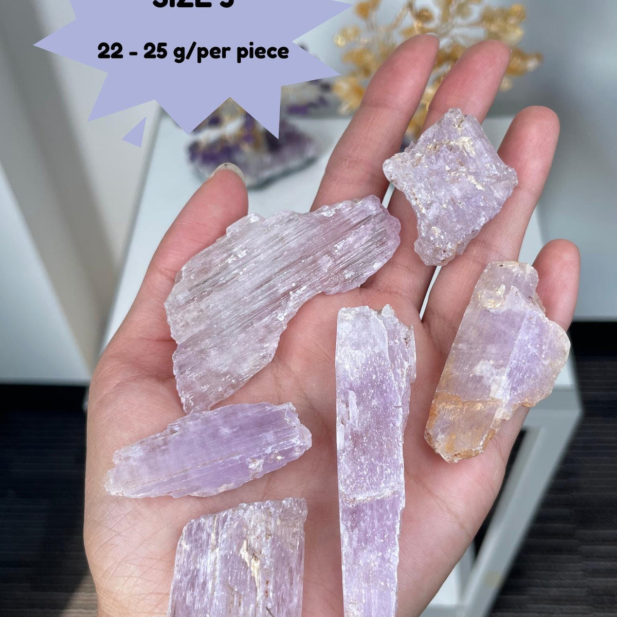 Large Raw Kunzite Crystal | High Vibe Heart Healing Stone | Emotional Support | Collector Specimen | Home Decor | Natural Pink Kunzite