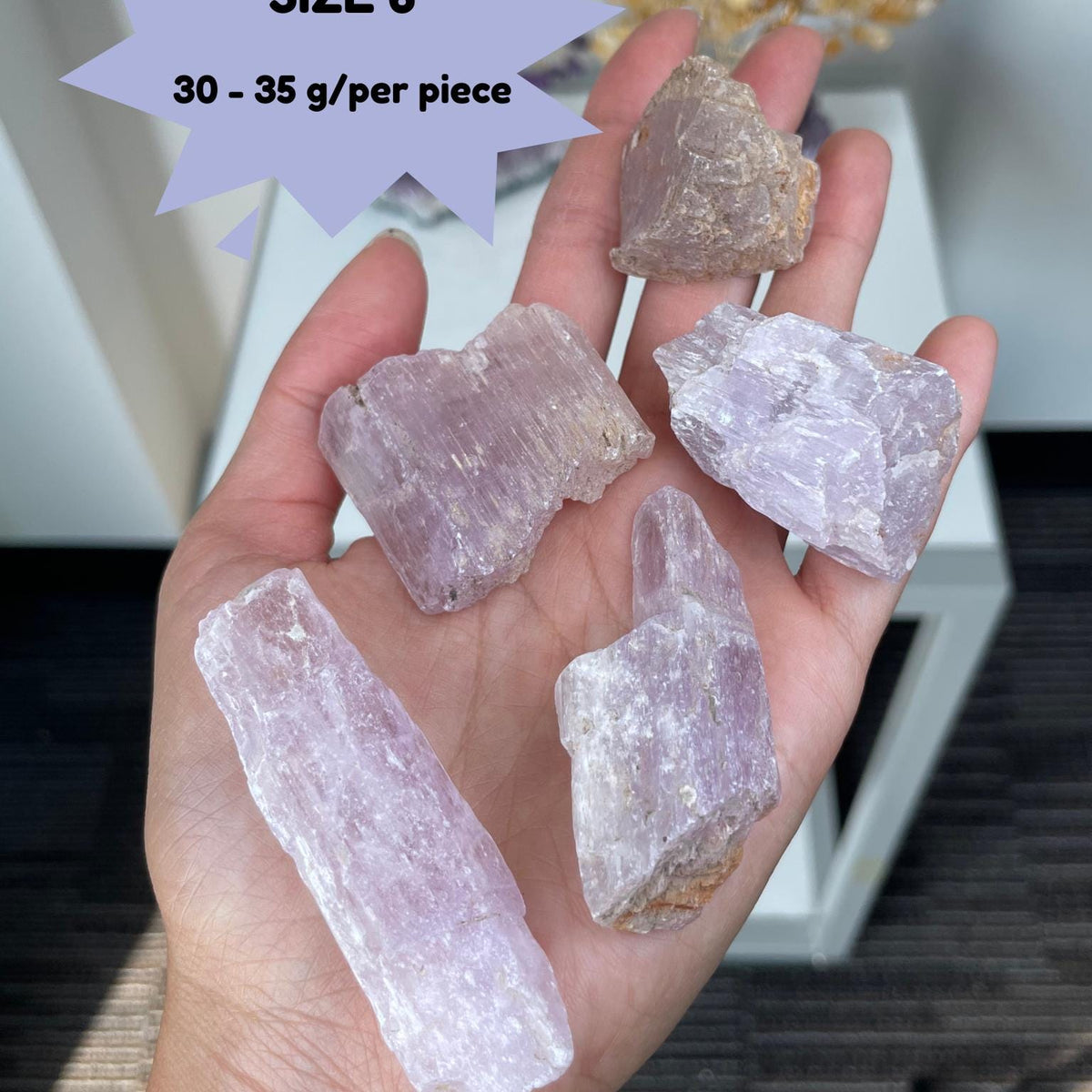 Large Raw Kunzite Crystal | High Vibe Heart Healing Stone | Emotional Support | Collector Specimen | Home Decor | Natural Pink Kunzite
