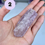 Etched Kunzite Crystal Specimen: Pink Healing Stone, Collector Mineral
