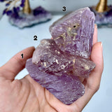Etched Kunzite Crystal Specimen: Pink Healing Stone, Collector Mineral