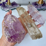 Etched Kunzite Crystal Specimen: Pink Healing Stone, Collector Mineral