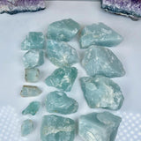 Raw Aquamarine Crystal: Natural Blue Beryl Stone for Calming Energy