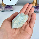 Raw Aquamarine Crystal: Natural Blue Beryl Stone for Calming Energy