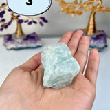 Raw Aquamarine Crystal: Natural Blue Beryl Stone for Calm & Communication