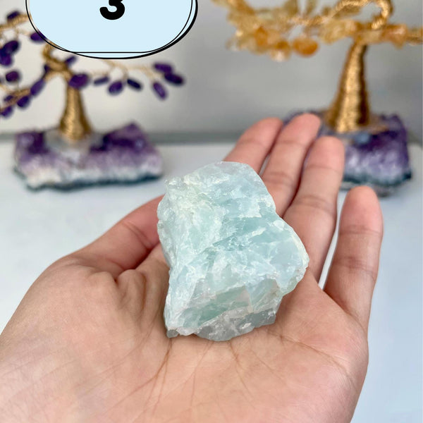 Raw Aquamarine Crystal: Natural Blue Beryl Stone for Calm & Communication