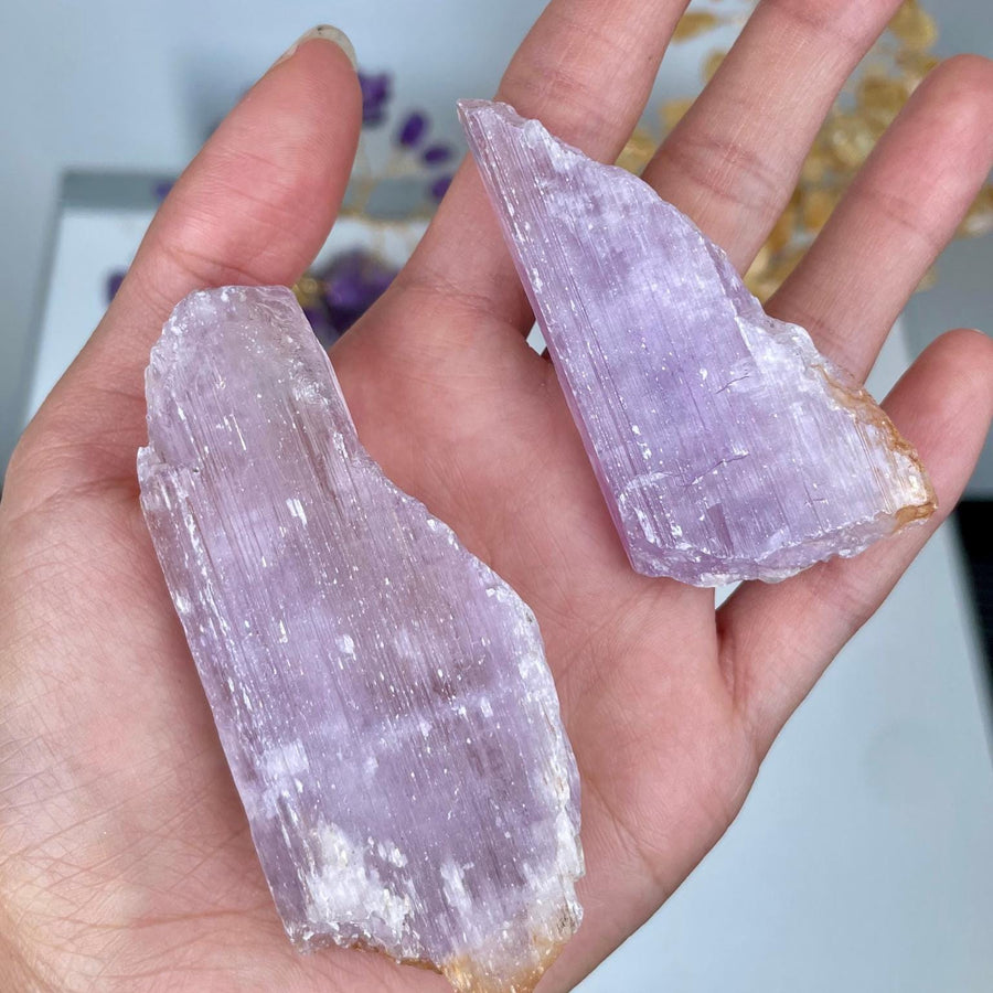 Large Raw Kunzite Crystal | High Vibe Heart Healing Stone | Emotional Support | Collector Specimen | Home Decor | Natural Pink Kunzite