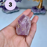 Etched Kunzite Crystal Specimen: Pink Healing Stone, Collector Mineral