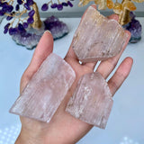 Etched Kunzite Crystal Specimen: Pink Healing Stone, Collector Mineral