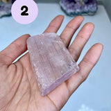 Etched Kunzite Crystal Specimen: Pink Healing Stone, Collector Mineral