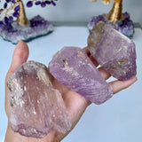 Etched Kunzite Crystal Specimen: Pink Healing Stone, Collector Mineral