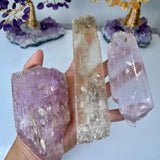 Etched Kunzite Crystal Specimen: Pink Healing Stone, Collector Mineral